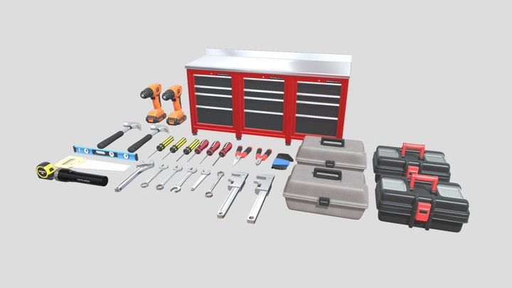 Tools and Workshop Collection 3D Model