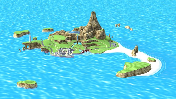 Wuhu Island - Wii Sports Resort 3D Model