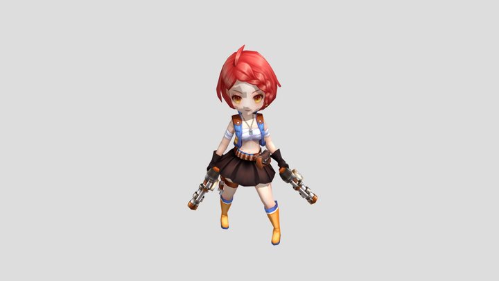 Casual RPG Character - 32 Aira 3D Model
