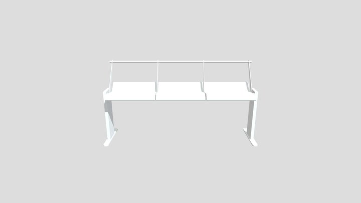 Japan Train Station Bench 3D Model