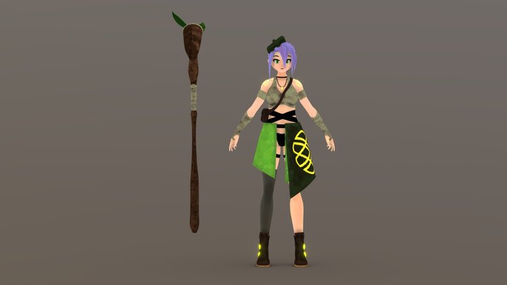 Wisteria the Forest Witch 3D Model