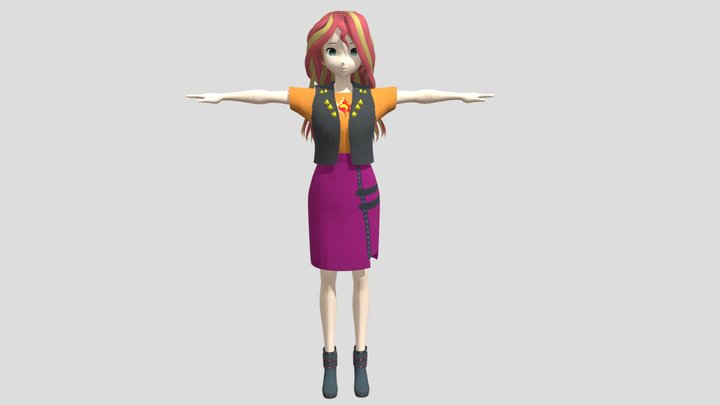 Sunset Shimmer Other Cloth 2 – Kostenloses 3D-Modell STL