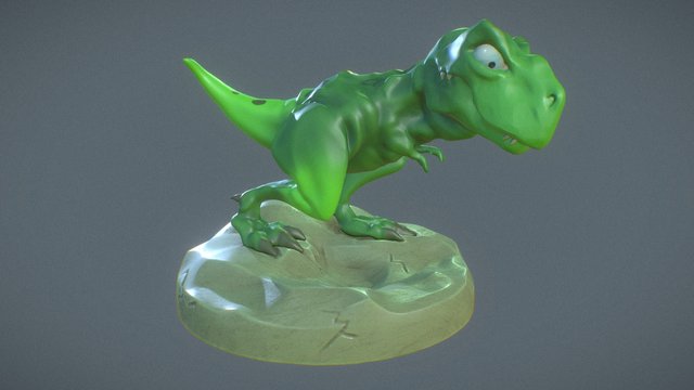 T-Rex Toon 3D Model