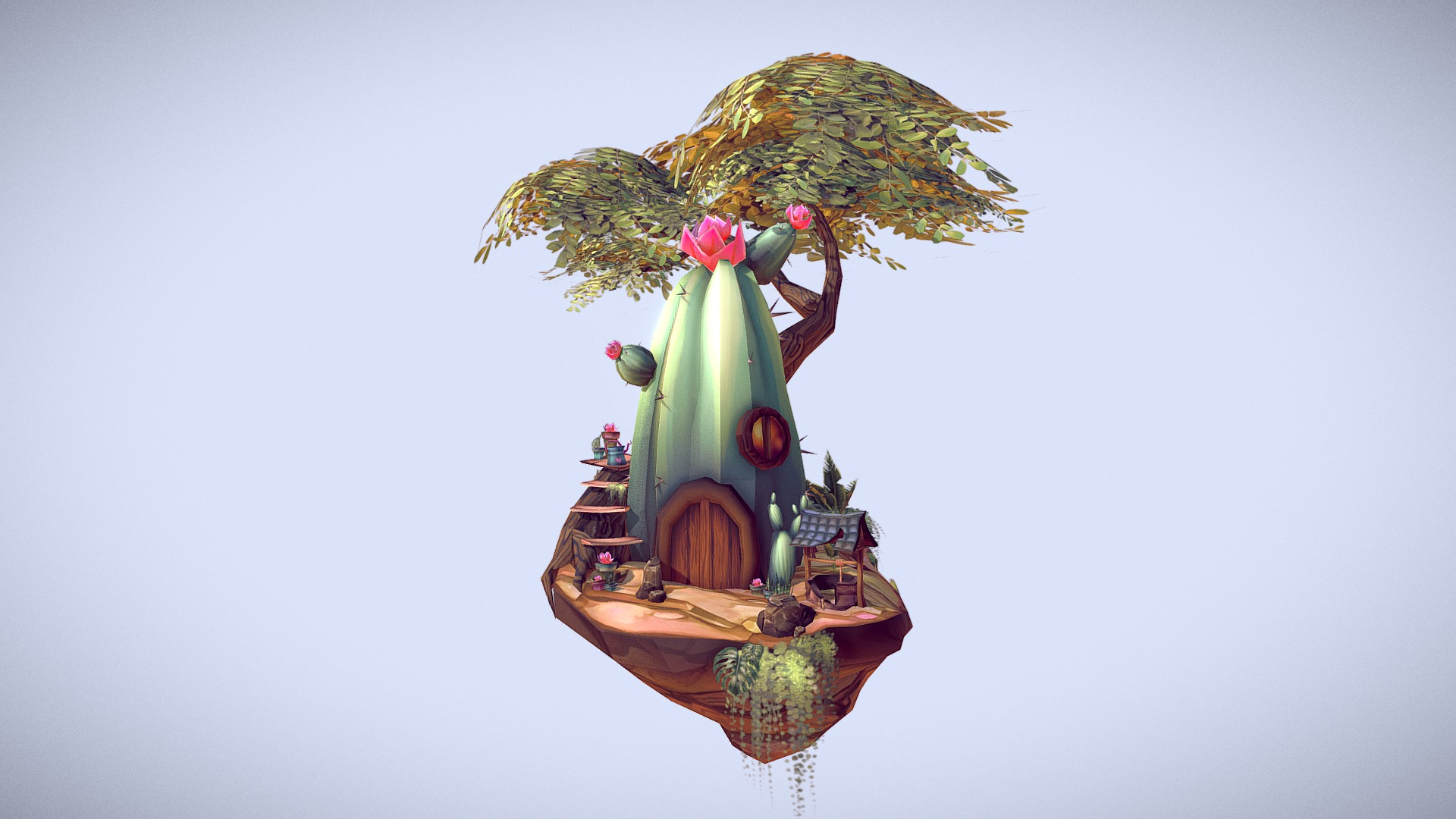 Succulent Diorama — Sketchfab embed 3D viewer