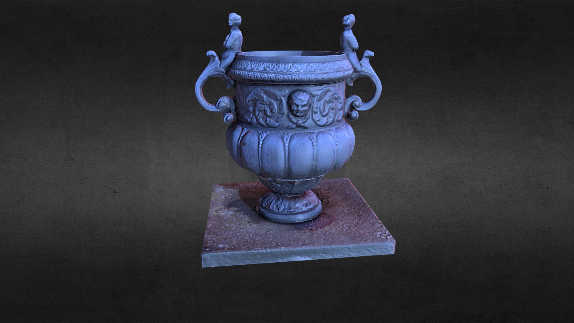 3D model Vase_low - This is a 3D model of the Vase_low. The 3D model is about a vase on a stand.