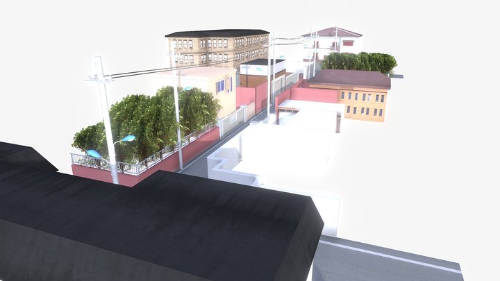 Anime Street 3D Model