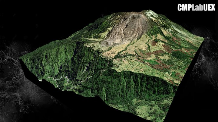Volcán Turrialba, Santa Cruz, Costa Rica – Free 3D Model STL