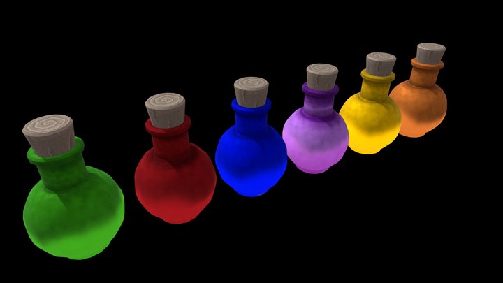 Colorful Potions 3D Model