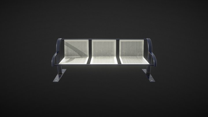 Station Bench 3D Model