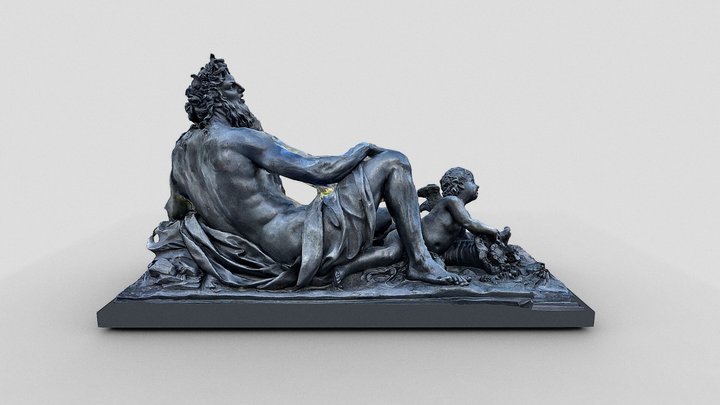 227: Le Fleuve la Garonne - Antoine Coysevox – Modèle 3D gratuit STL