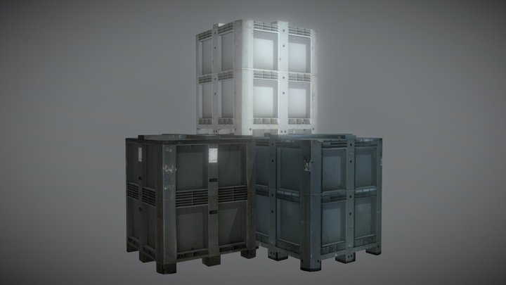 Plastic Crates 3D Model