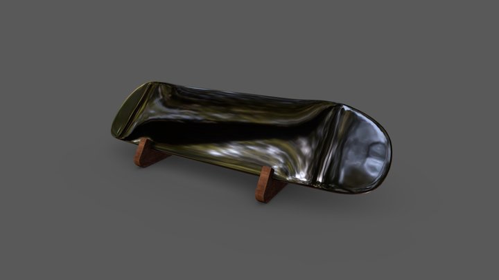 Skate deck on a stand 3D Model