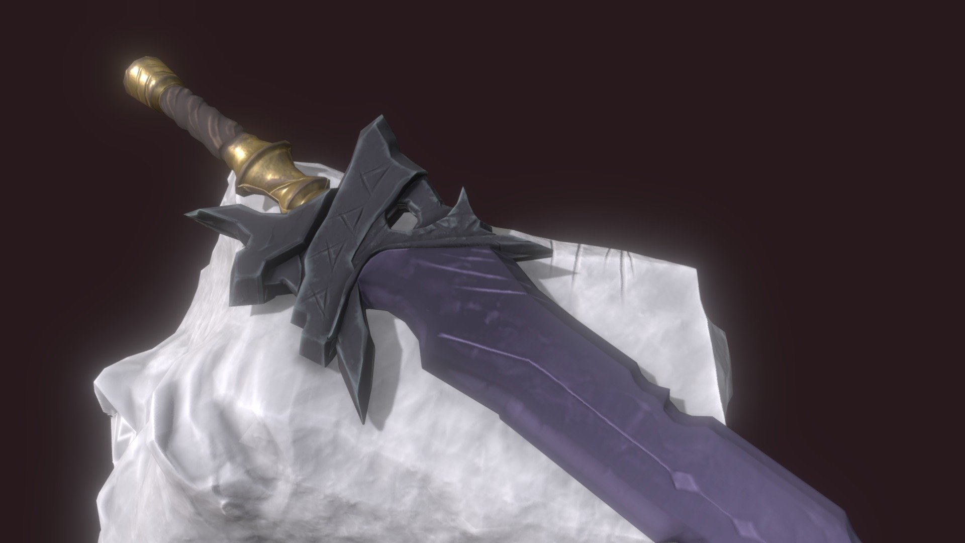 Stylized obsidian sword - Download Free 3D model by T4iri [68e6adc ...