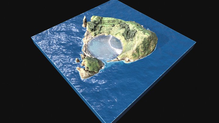 Ilhéu de Vila Franca do Campo 3D Model