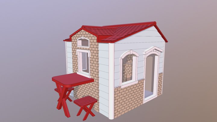 Small Kids Playhouse 3D Model