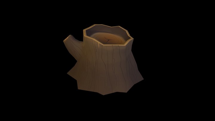 Wood Stump 3D Model
