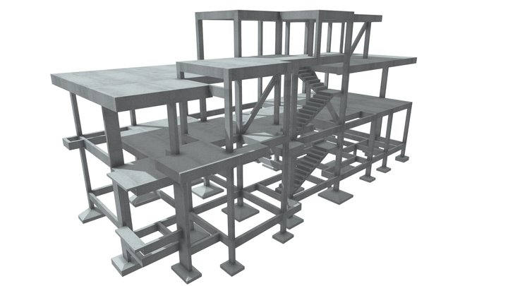 Projeto Estrutural - Sobrado - 400 m² 3D Model