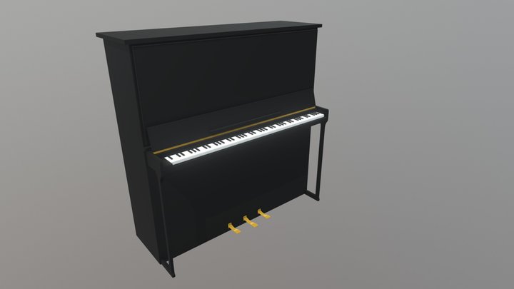 Upright piano 3D Model
