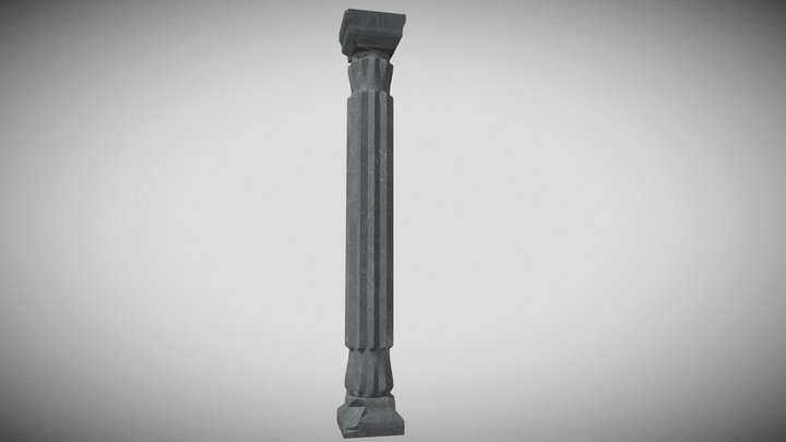 large broken column 3D Model