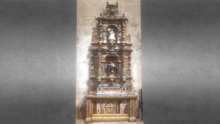 Interiores Iglesia Hontoria de la Cantera 1 3D Model