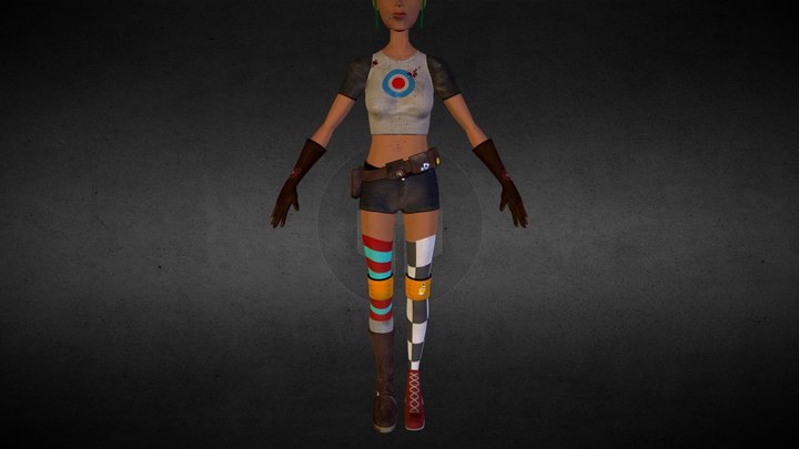 Tank Girl 3D Model