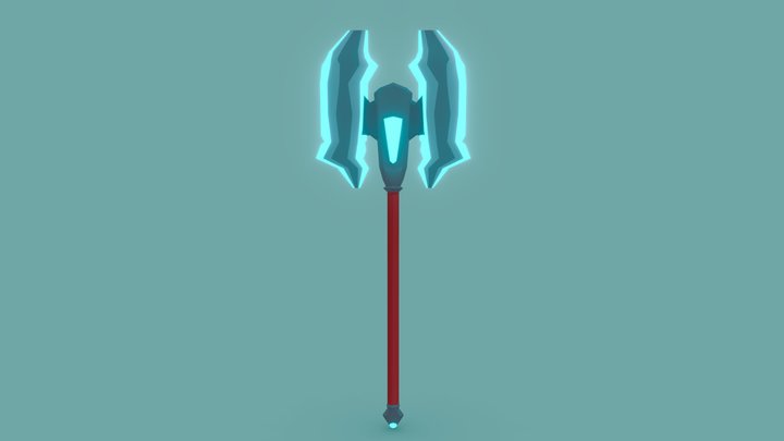 Low poly - Fantasy Double Axe [FREE] Download