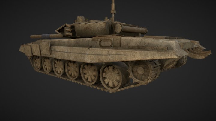 T90 Tank 3D Model