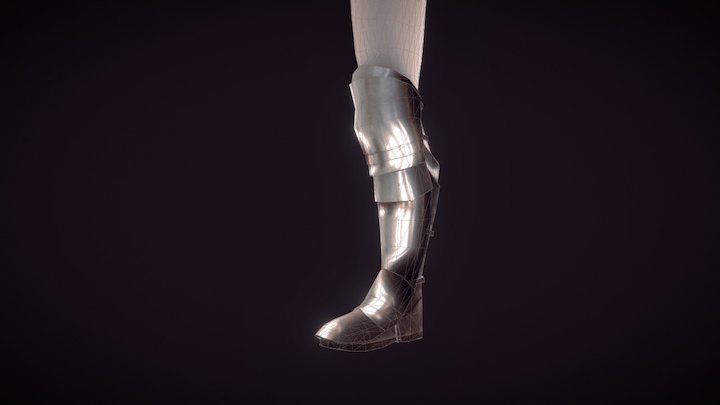 Low Poly Boots 3D Model