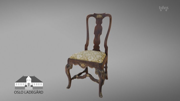 18th century chair from Ladegården, Oslo – Kostenloses 3D-Modell STL