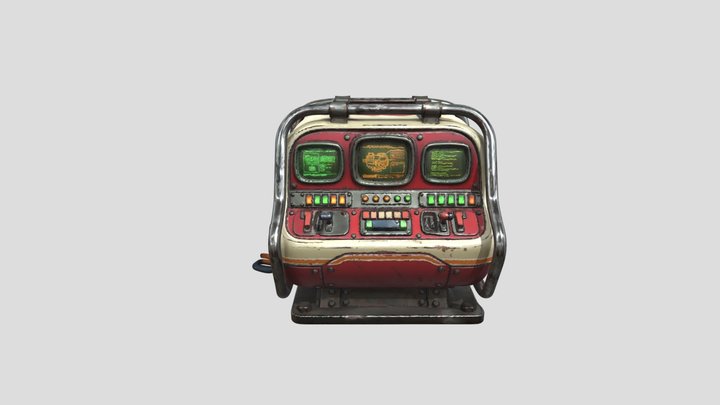 Rusty Control Console 3D Model