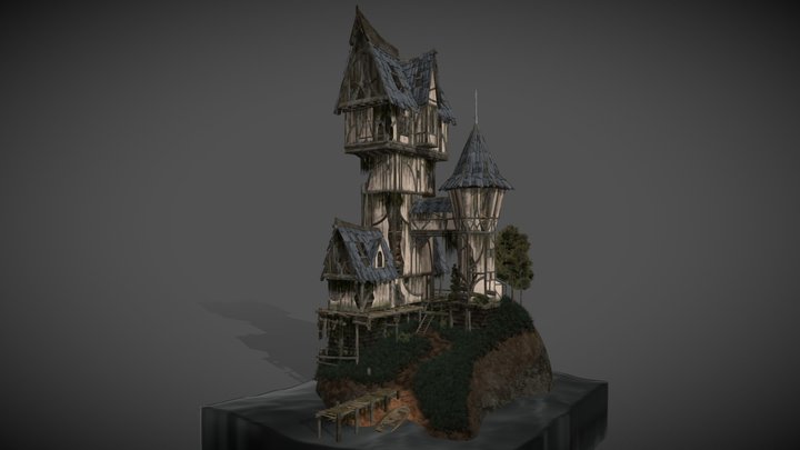 Fantasy House (with interior) 3D Model