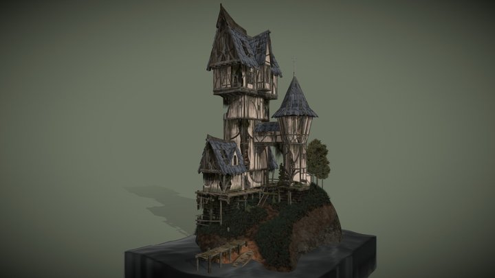 Fantasy House (with interior) 3D Model