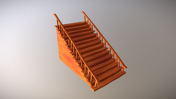 Stairs Hello neighbor 3D Model