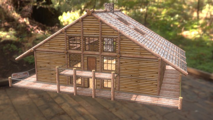 Log House (Joseph St.Arnault) 3D Model