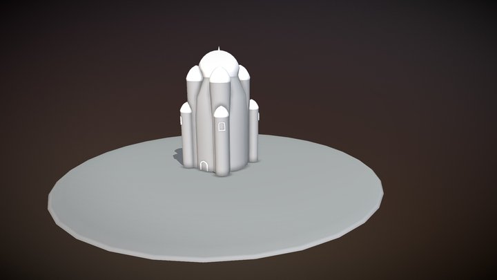 Futuristic Prayer Building 3D Model
