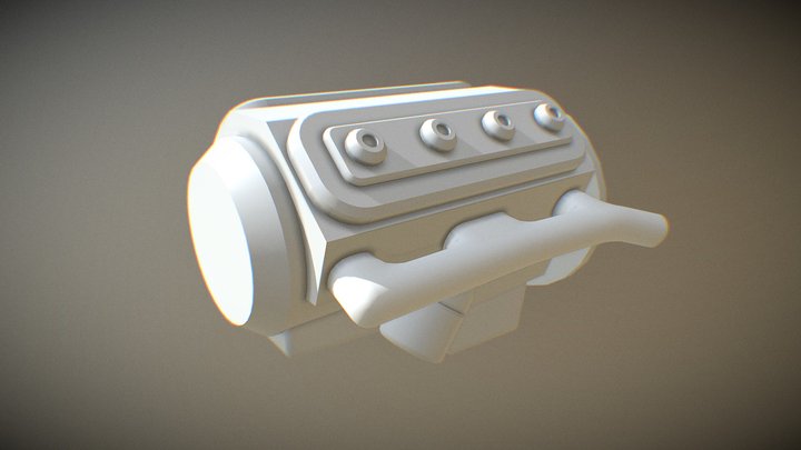 Sci-fi engine. 3D Model