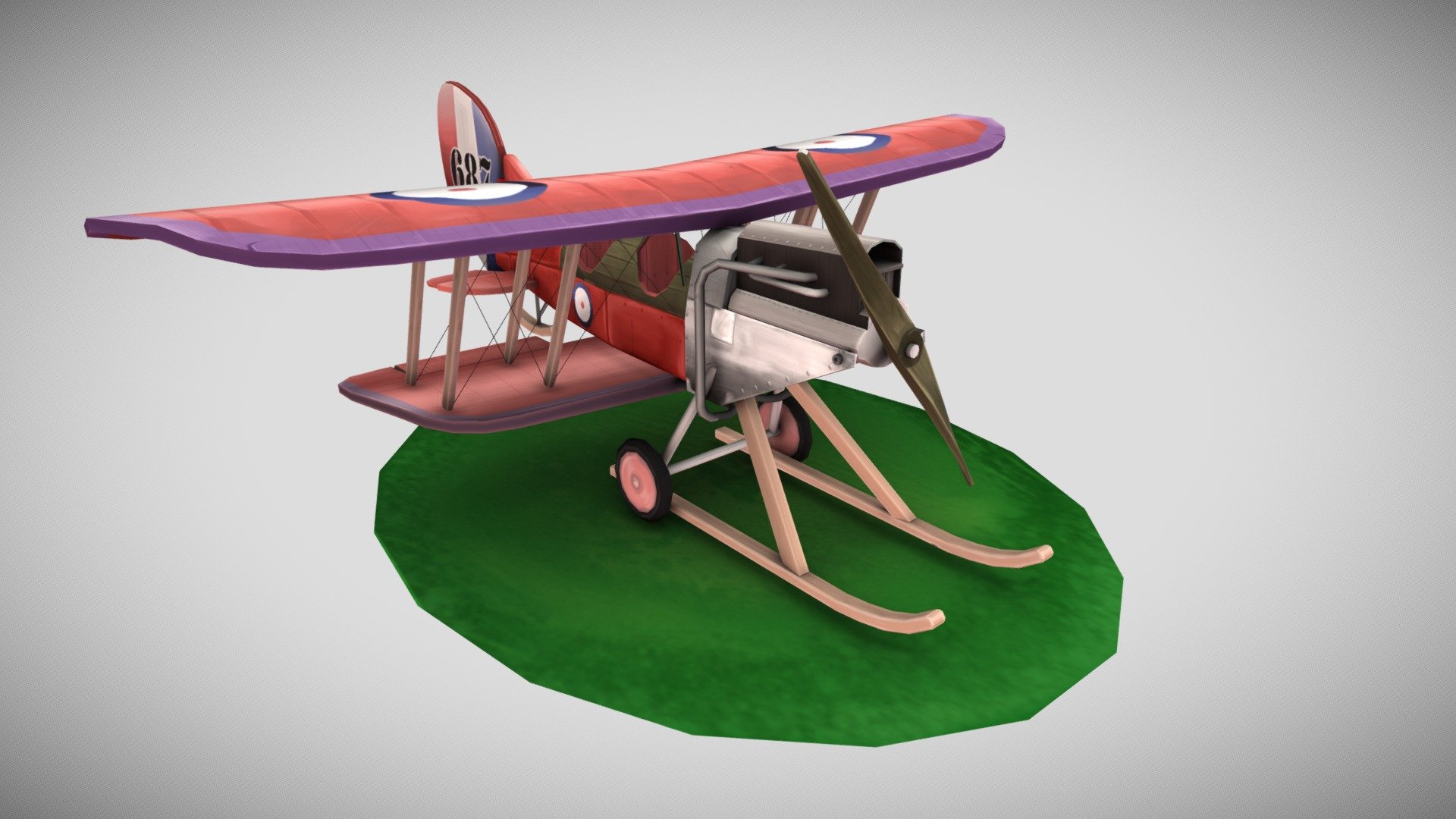 WW1 - RAF BE2c Stylized plane