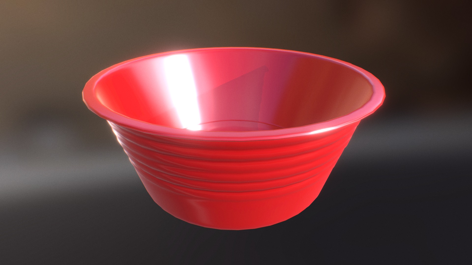 3D model Jícara Plastic Liquid Container - This is a 3D model of the Jícara Plastic Liquid Container. The 3D model is about a red candle with a flame.