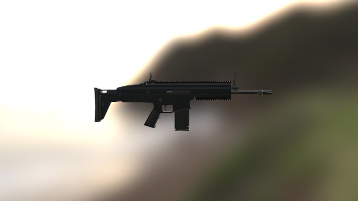 Scar-H Rifle 3D Model