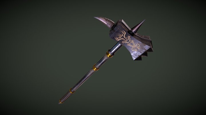 Medieval War Hammer 3D Model