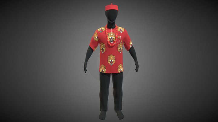 Isi Agu Igbo Traditional Wear 3D Model