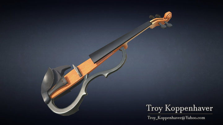 Electric Violin 3D Model