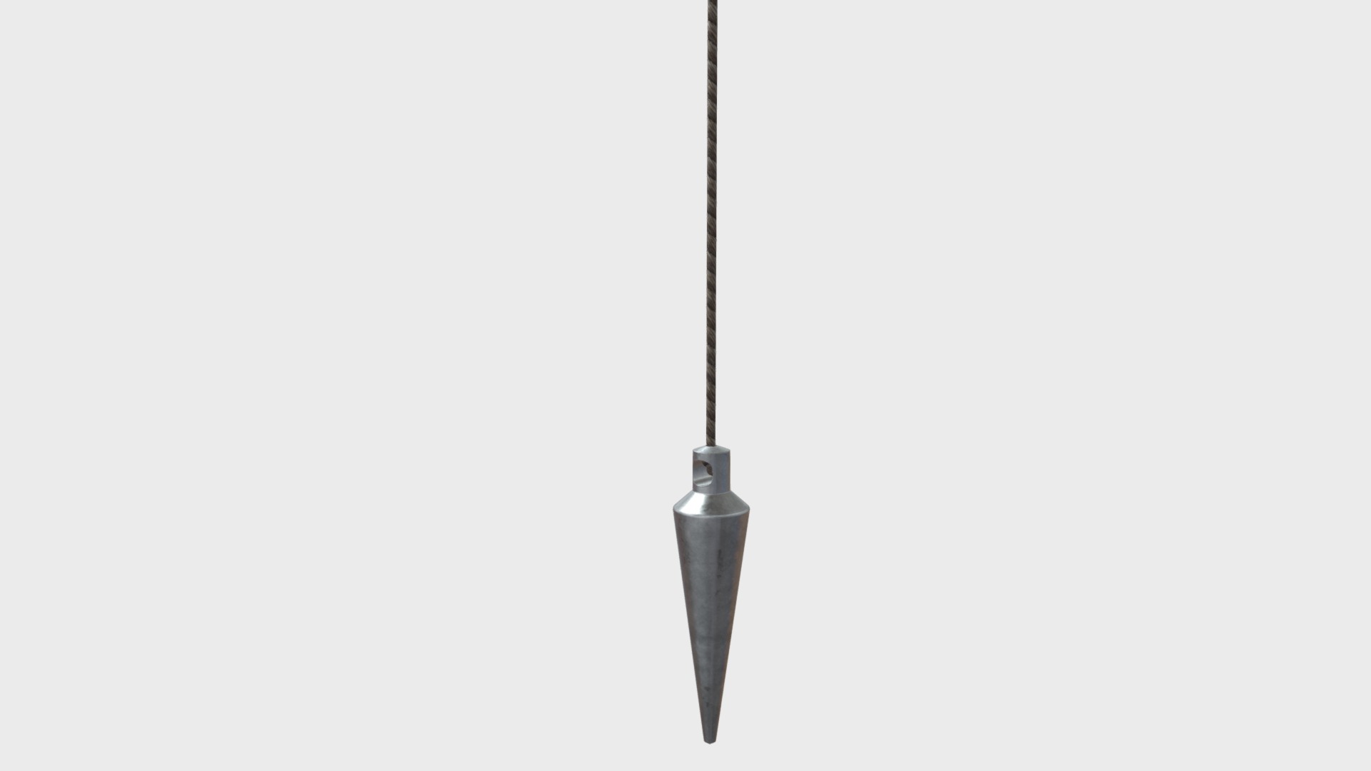 3D model Plumb bob - This is a 3D model of the Plumb bob. The 3D model is about a black cylindrical object with a black handle.