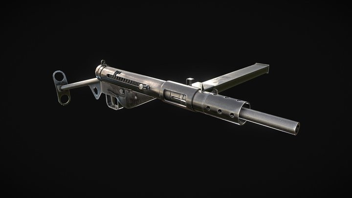 Sten Mk II - WWII Submachine Gun 3D Model