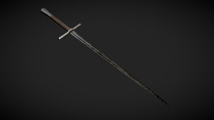 Medieval Sword 15th century 3D Model