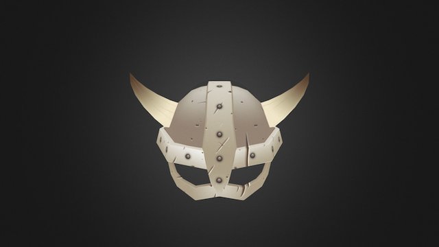 Stylised Viking Helmet 3D Model