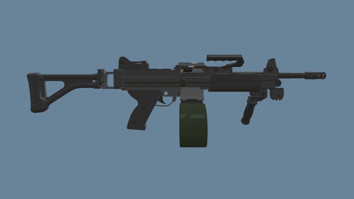 IWI Negev NG-5 (Low-Poly) 3D Model