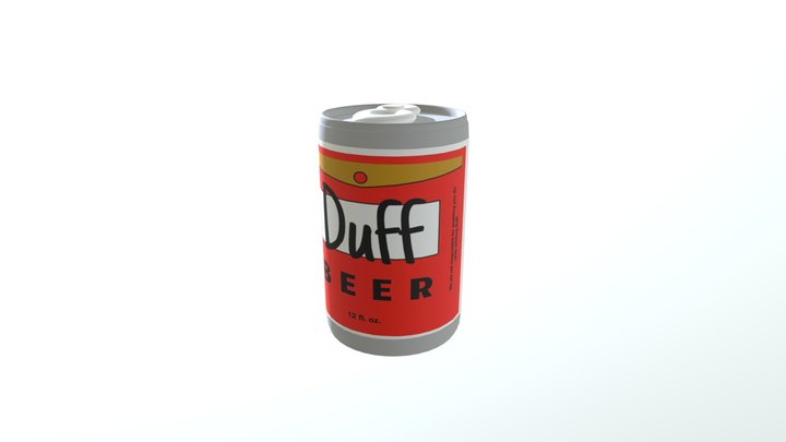 Homer Beer Can 3D Model