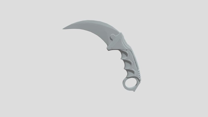 Karambit Knife with Ring Handle 3D Model