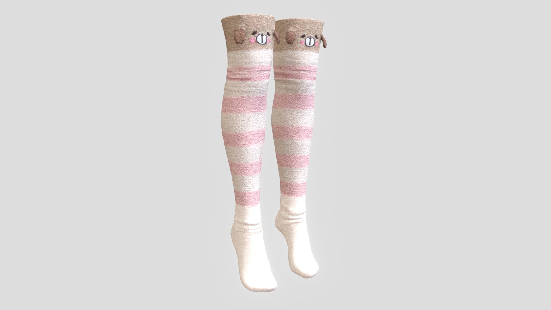 Over knee Socks with Ears - Buy Royalty Free 3D model by FizzyDesign ...